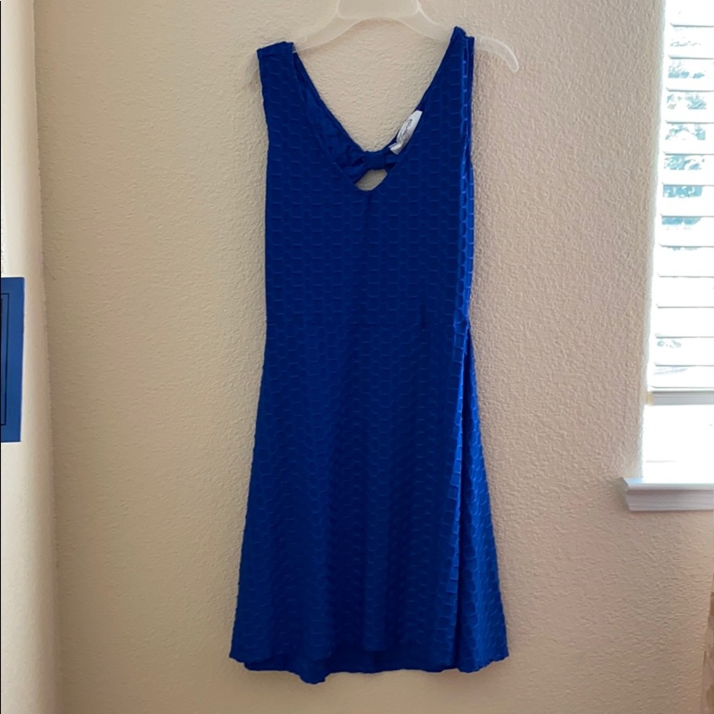 Blue Open Back Dress